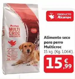 Alcampo Alimento seco para perro Multicroc oferta