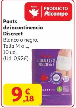 Alcampo AUCHAN Pants de incontinencia Discreet oferta