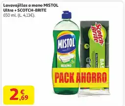 Alcampo SCOTCH-BRITE +MISTOL Lavavajillas a mano Ultra oferta
