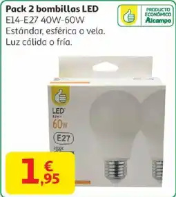 Alcampo Pack 2 bombillas LED oferta