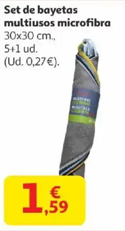 Alcampo Set de bayetas multiusos microfibra oferta