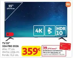 Alcampo TV 55" 55A PRO 2026 oferta