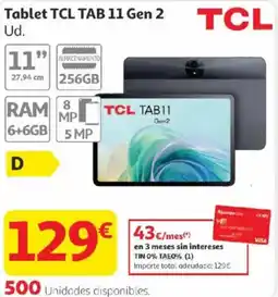 Alcampo TCL Tablet TAB 11 Gen 2 oferta