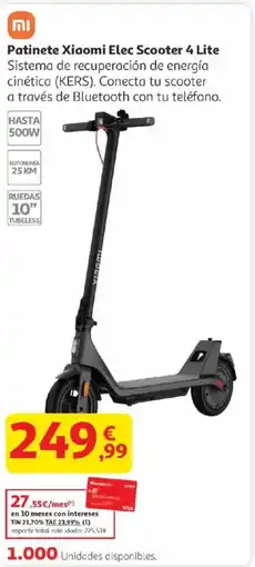 Alcampo XIAOMI Patinete Elec Scooter 4 Lite oferta