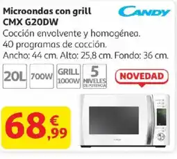 Alcampo CANDY Microondas con grill CMX G20DW oferta