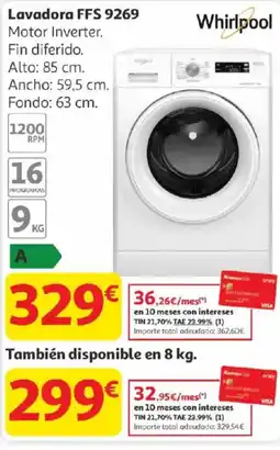 Alcampo WHIRPOOL Lavadora FFS 9269 oferta