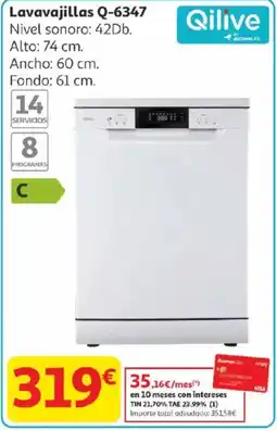 Alcampo QILIVE Lavavajillas Q-6347 oferta