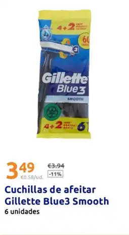 Action GILLETTE Cuchillas de afeitar Blue3 Smooth oferta