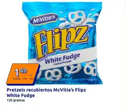 Action MCVITIE'S Pretzels recubiertos Flipz White Fudge oferta