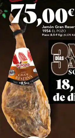 Gadis 1954 EL POZO Jamón Gran Reserva oferta