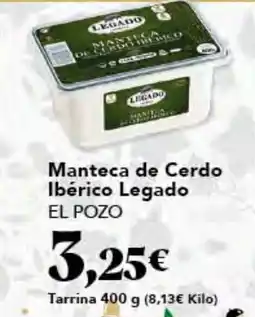 Gadis EL POZO Manteca de Cerdo Ibérico Legado oferta