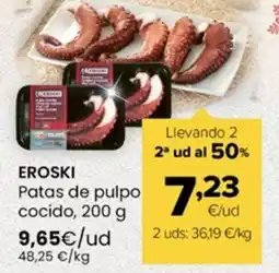 Autoservicios Familia EROSKI Patas de pulpo cocido oferta