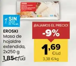 Autoservicios Familia EROSKI Masa de hojaldre extendida oferta