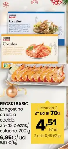 Autoservicios Familia EROSKI BASIC Langostino crudo o cocido oferta