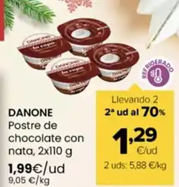 Autoservicios Familia DANONE Postre de chocolate con nata oferta