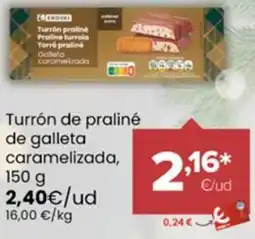 Autoservicios Familia Turrón de praliné de galleta caramelizada oferta