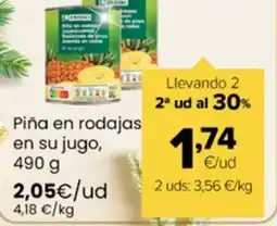 Autoservicios Familia Piña en rodajas en su jugo oferta