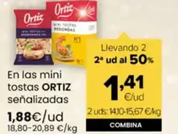 Autoservicios Familia ORTIZ En las mini tostas señalizadas oferta