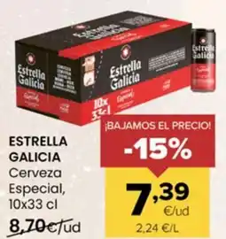 Autoservicios Familia ESTRELLA GALICIA Cerveza Especial, oferta