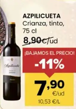 Autoservicios Familia AZPILICUETA Crianza, tinto, oferta