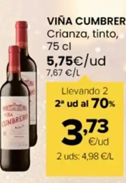 Autoservicios Familia VIÑA CUMBRERO Crianza, tinto, oferta