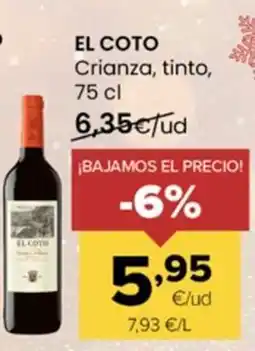 Autoservicios Familia EL COTO Crianza, tinto oferta