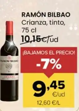 Autoservicios Familia RAMÓN BILBAO Crianza, tinto, oferta