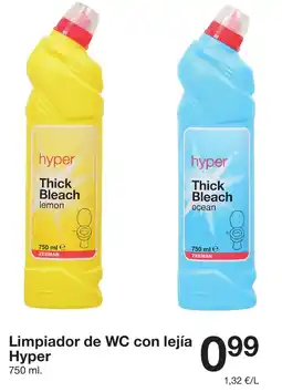 Zeeman HYPER Limpiador de WC con lejía oferta