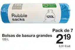 Zeeman Bolsas de basura grandes oferta