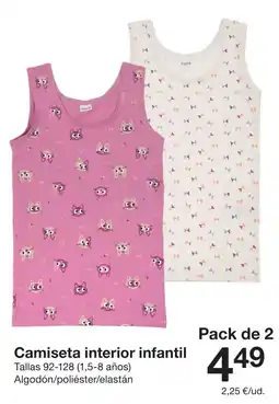 Zeeman Camiseta interior infantil oferta