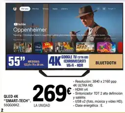 E.Leclerc SMART-TECH Qled 4k 55QG06K2 oferta