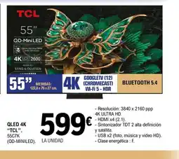 E.Leclerc TCL Qled 4k 55C7K oferta