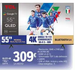 E.Leclerc TCL Qled 4k 55P7K oferta