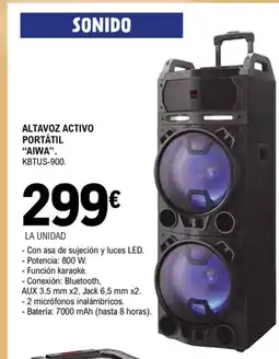 E.Leclerc AIWA Altavoz activo portátil KBTUS-900 oferta