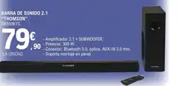 E.Leclerc THOMSON Barra de sonido 2.0 SB350BTS oferta