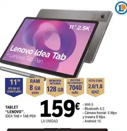 E.Leclerc LENOVO Tablet IDEA TAB + TAB PEN oferta