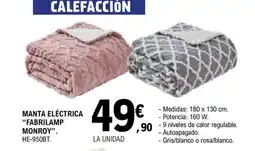E.Leclerc FABRILAMP MONROY Manta eléctrica oferta