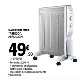 E.Leclerc ABRIGO Radiador mica oferta