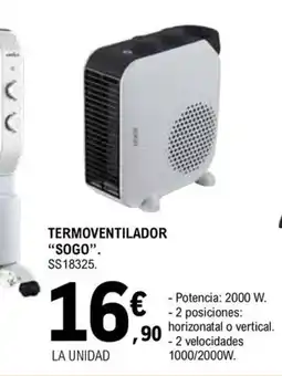 E.Leclerc SOGO Termoventilador SSs18325 oferta