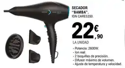 E.Leclerc BAMBA Secador ION CARE5350. oferta