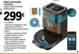 E.Leclerc CECOTEC Robot aspirador conga 15090 spinarm home&wash. oferta
