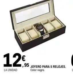 E.Leclerc Joyero para 5 relojes oferta
