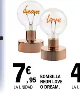 E.Leclerc Bombilla neon love o dream oferta