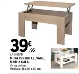 E.Leclerc Mesa centro elevable oferta