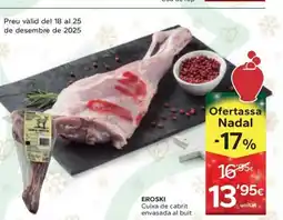 Caprabo EROSKI Cuixa de cabrit envasada al buit oferta