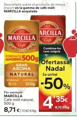 Caprabo MARCILLA Cafè mòlt natural oferta