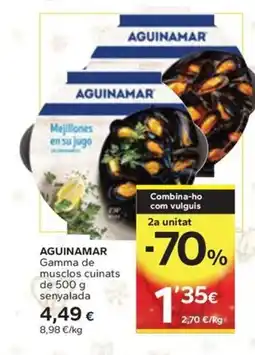 Caprabo AGUINAMAR Gamma de musclos cuinats oferta