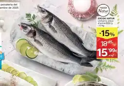 Caprabo EROSKI NATUR Llobarro, peça d'entre oferta