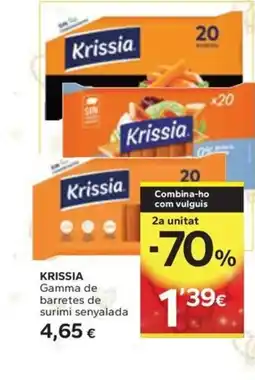 Caprabo KRISSIA Gamma de barretes de surimi senyalada oferta