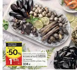 Caprabo Musclos 40/50 unitats oferta